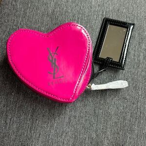 Yves Saint Laurent Pink Heart Cosmetic Bag